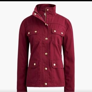 J. Crew Deep Red Utility Jacket